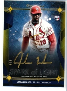 2023 Topps Luminaries JORDAN WALKER Spark of Light Autograph Auto Gold #d 1/1 - Picture 1 of 2