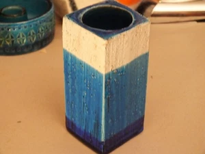 Vase KERAMIK 11,5 cm h RIMINI BLU Montelupo ALDO LONDI Manufaktur Bitossi - Bild 1 von 6