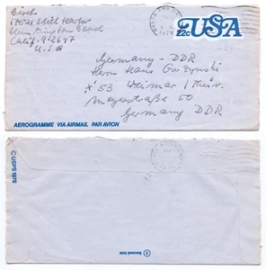 120662 - Ganzsache - Aerogramm - Santa Ana, CA 9.7.1979 nach Weimar - Bild 1 von 3
