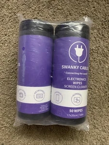 Swanky Cables Lingettes nettoyantes d'écran : Lingettes électroniques pour écrans - Photo 1/2