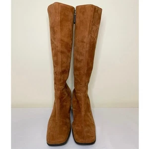 Enzo Angiolini Suede Boots Women's 10M Burnt Orange Knee High Side Zip | EUC - Picture 1 of 8
