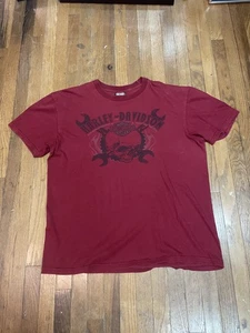 Camiseta De Colección Y2k Harley Davidson Calavera Roja XL Sudáfrica Ubicación 368 - Imagen 1 de 5