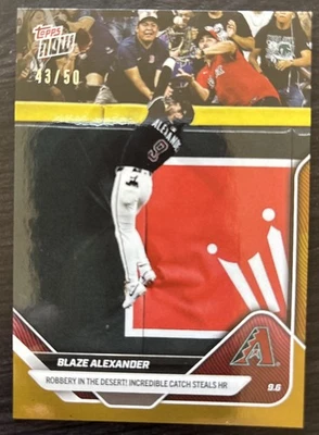 43/50 Gold Blaze Alexander 2025 Topps Now Arizona Diamondbacks - Image 1 of 3