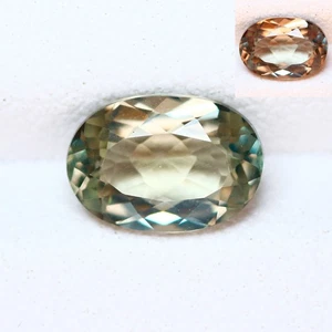 1.16 Ct IF Oval 7.7 x 5.4 MM 100% Natural Olive Green to Red Turkey Diaspore - Foto 1 di 5
