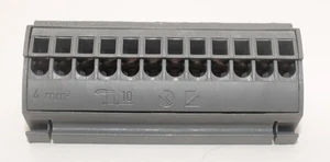 4 PEZZI WAGO 812-102 MORSETTIERA BUSBAR 4mm² (GRIGIO SCURO) - Foto 1 di 1