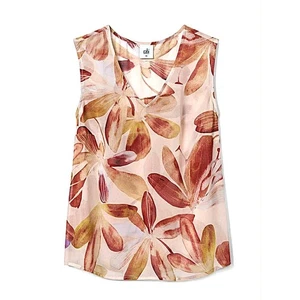 Nuevo con etiquetas $79 Top Cabi Amplify #4735 Otoño 2024 Talla S Floral Transparente Sin Mangas Cuello en V - Imagen 1 de 3