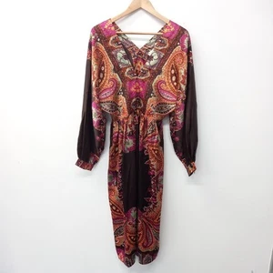 Monsoon Satin Midi Dress UK 16-18 NWT Multicolour Samantha Occasion RMF-FPL1 - Picture 1 of 7