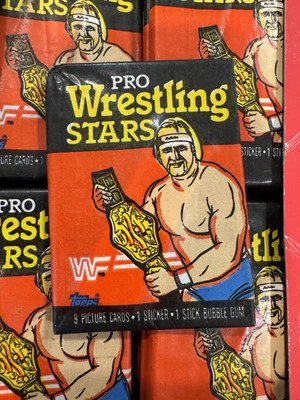 Paquete de cera Topps 1985 WWF PRO WRESTLING STARS sellado de fábrica Hulk Hogan Foto 1 de 4