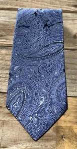 Tommy Hilfigler Light Blue Paisley Silk Tie 3 1/2” X 57” - Picture 1 of 7