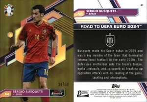 Tapir /50 Sergio Busquets FC BarcelonaSpain #81 2023-24 Topps Finest - Bild 1 von 1