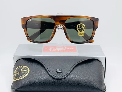 Gafas de sol cuadradas Ray-Ban RB0360S DRIFTER - Lente G-15 marrón/verde a rayas Foto 1 de 4