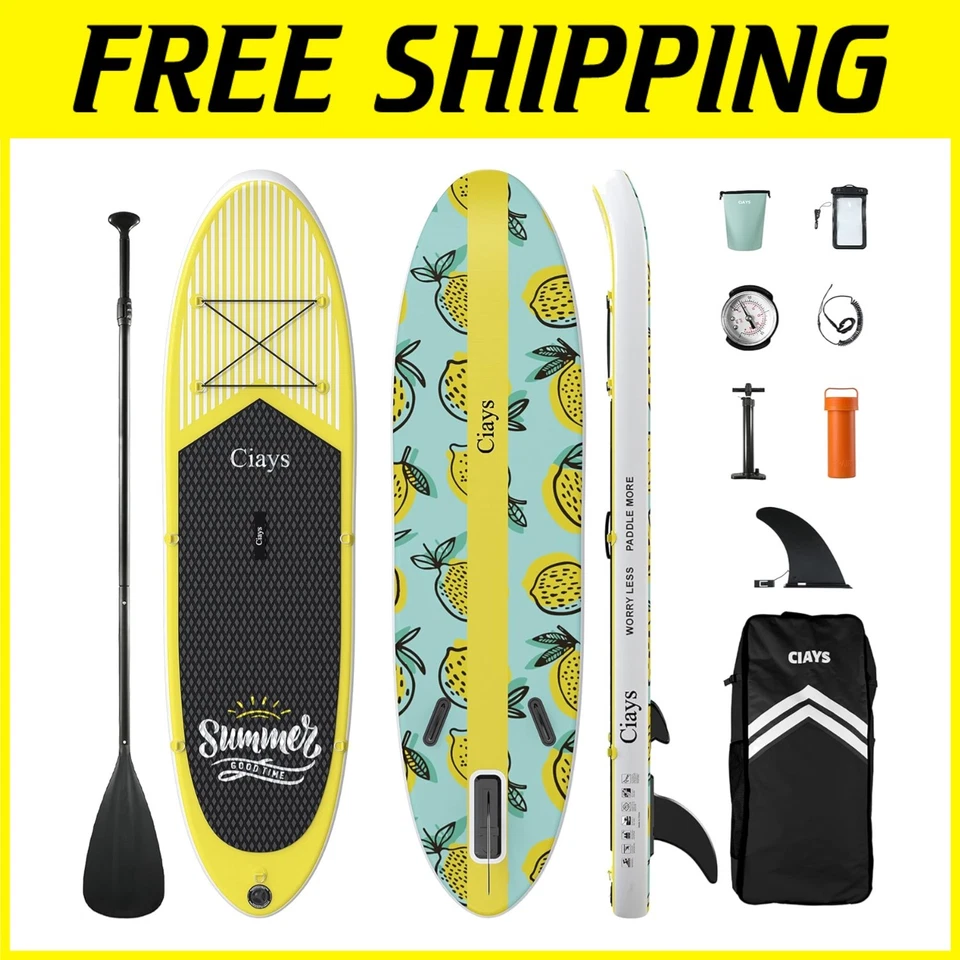 Ciays Inflatable Paddle Board with SUP Accessories 10’5x30’’x6’’ Ci004