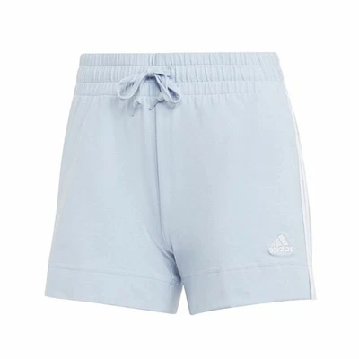 Pantalones Cortos Deportivos para Mujer Adidas 3 Stripes Sj Azul claro - Imagen 1 de 4