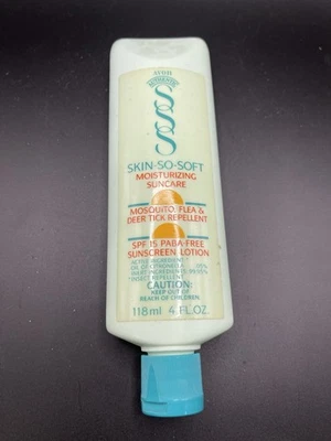 Retirado 1995 Avon Skin So Soft Auténtico FPS 15 Loción Bloqueador Solar Cuidado Solar Foto 1 de 2