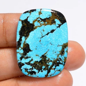 Natural Tibetan Turquoise Radiant Shape Cabochon Gemstone 32 Ct 29X22X6mm F956 - Picture 1 of 3