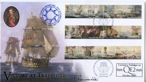 2005 TRAFALGAR GREAT BRITAIN BUCKINGHAM FDC SIGNED the late F NOWOSIELSKI 9/100 - Picture 1 of 1