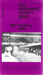 Old Ordnance Survey Maps Mid Finchley 1894, Foldout Sheet Map, North London - Picture 1 of 1