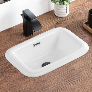 KARAMAG Lavandino Vasca Bagno 18 Pollici Goccia In Bagno Rettangolare Semi R... - Foto 1 di 9
