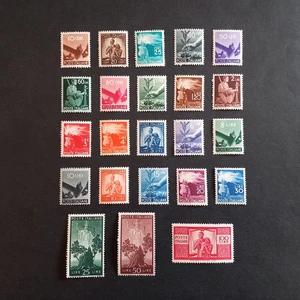 ITALIA REPUBBLICA 1945/48 DEMOCRATICA, SERIE DI 23 VAL. INTEGRI MNH** C/CERTIFIC - Imagen 1 de 3