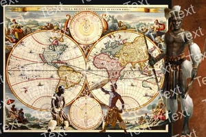 World Map - Old Vintage Map Of The World 24x36 Poster - Picture 1 of 3