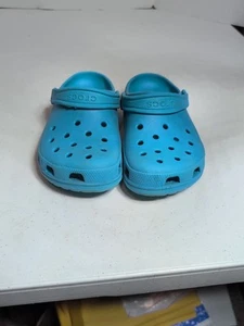 Crocs hellblaue Clogs, Jugend Größe J B2 - G4 - Bild 1 von 17