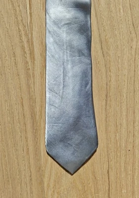 Corbata de seda Nordstrom plateada metálica ajustada Foto 1 de 3