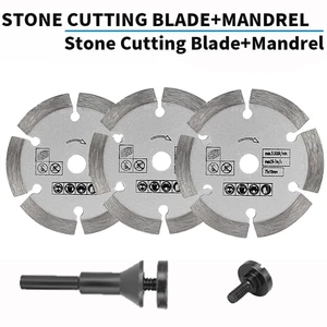 3Pcs 75mm Stone Cutting Disc Mini Saw Blade With Mandrel For Angle Grinder Tool - Picture 1 of 8