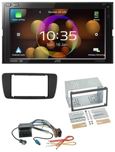 JVC DAB MP3 2DIN Bluetooth USB Autoradio für Seat Ibiza ab 08 nitschwarz - Bild 1 von 10