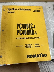 KOMATSU 300 PC300 -6  HD LC EXCAVATOR OPERATION MAINTENANCE BOOK MANUAL - Picture 1 of 1