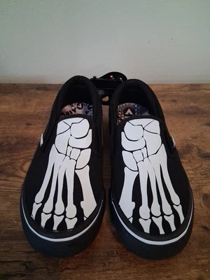 Zapatos sin cordones Airwalk Skeleton talla 3 para niños nuevos con etiquetas  Foto 1 de 4