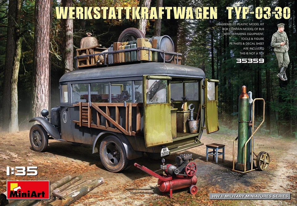 Miniart 35359 - 1:35 WWII Furgone Da Officina Tipo-03-30 - Nuovo - Immagine 1 di 1