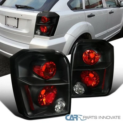 Black Fits 2007-2012 Dodge Caliber R/T SE SXT SRT4 Tail Lights Brake Lamps Pair Foto 1 de 4