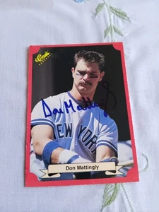 1988 Classic Red #152 Don Mattingly New York Yankees handsigniert siehe Bilder no coa - Bild 1 von 4