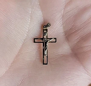 14K Kruzifix Anhänger 14KT Christ Gold ohne Kette Konfirmation Geschenk Jesus Kreuz - Bild 1 von 13
