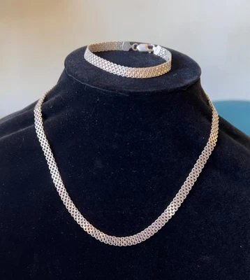 925 Sterling Silver Necklace and Bracelet Set - Image 1 of 4