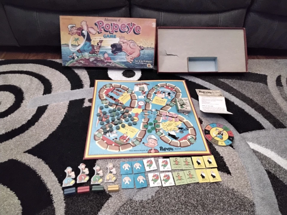 VINTAGE 1957 TRANSOGRAM POPEYE GAME COMPLETE EXCELLENT POPEYE THE SAILOR - Image 1 of 4