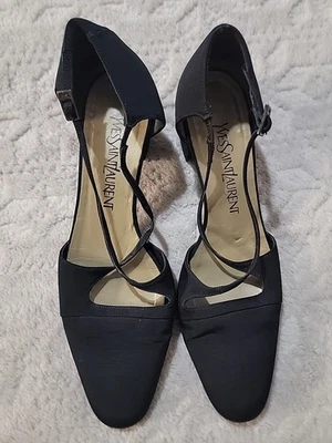 De colección Yves Saint Laurent Puntera Cruzada Para Mujer Talla 8 Cuero... Foto 1 de 4