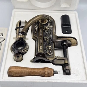 Rogar Estate Corkmaster Wine Opener Grape Detailed Antique Bronze NEW Open Box - Picture 1 of 8