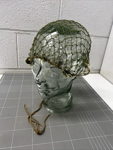 VINTAGE HELMET CAMOFLAGUE NET COVER WW2 KOREA TIN HAT AIF MILITARY WAR - Picture 1 of 5