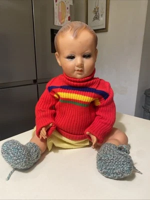 Ancien poupon baigneur Petit Colin  Aigle France 56 cm - Photo 1/4