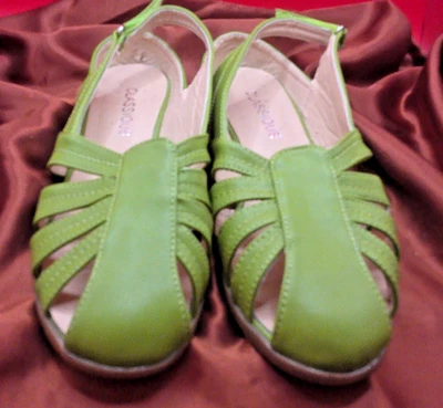 ZAPATOS MUJER CLÁSICOS RECORTES INFORMALES VERDE LIMA TALLA 8M Foto 1 de 4