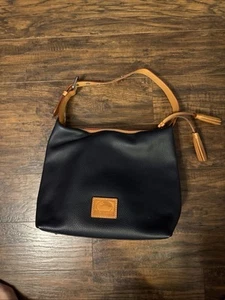 Dooney & Bourke Pebble Grain Paige Sac Schultertasche Rot Innen Navy - Bild 1 von 11