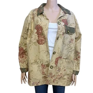 Tasha Polizzi For TP Saddleblanket & Co Floral Chore Barn Jacket Medium Country - Bild 1 von 6