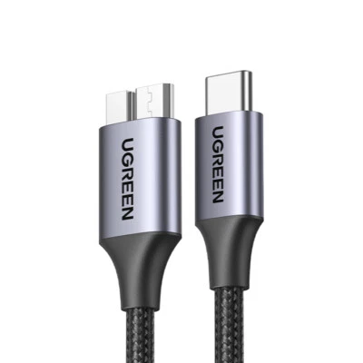 Ugreen USB C to Micro B Hard Drive Cable USB 3.0 5Gbps 3A HDD SSD. 0.5m 1m 2m 3m - Image 1 of 4