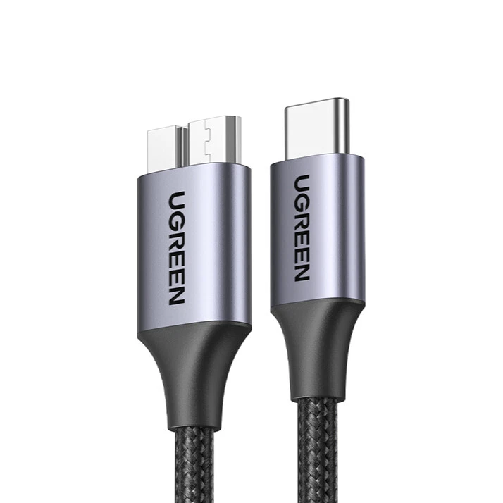 Ugreen USB C to Micro B Hard Drive Cable USB 3.0 5Gbps 3A HDD SSD. 0.5m 1m 2m 3m - Image 1 of 4