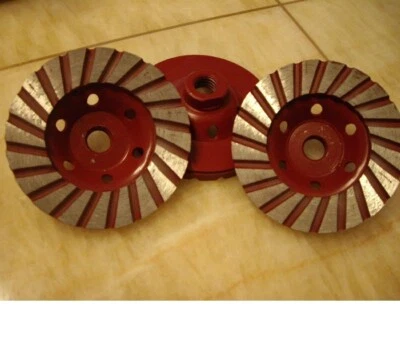 ROXX TOOLS 5 inch (2 Pieces) Grinding Diamond Turbo Cup Wheel 5/8-11 Thread Stone Concrete