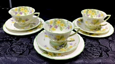 3 x ROYAL DOULTON - “APRIL V 2000” (Cup, Saucer & Tea Plate - C.1940’s) V RARE! - Image 1 of 4