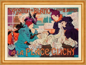 Exposition de Blanc A La Place Clichy Jugend Stoff Mode Plakate A3 379 Gerahmt - Bild 1 von 1