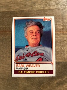 1983 Topps Earl Weaver Baltimore Orioles #426 Baseball Card A53 - Picture 1 of 2