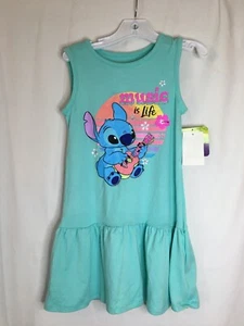 New Disney Stitch Soft Dress Lilo and Stitch Mint XS4/5, S6/6x, M7/8, L10/12 - Picture 1 of 4